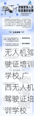 无人机驾驶证培训学校,广西无人机驾驶证培训学校