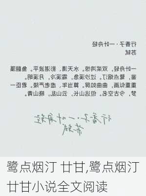 鹭点烟汀 廿甘,鹭点烟汀廿甘小说全文阅读