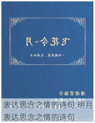 表达思念之情的诗句,明月表达思念之情的诗句