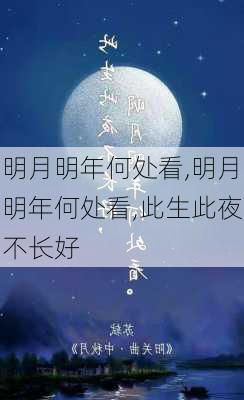 明月明年何处看,明月明年何处看,此生此夜不长好