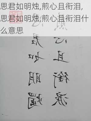 思君如明烛,煎心且衔泪,思君如明烛,煎心且衔泪什么意思