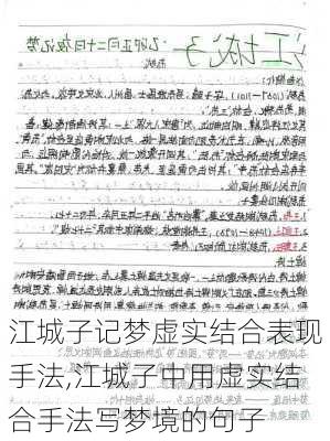 江城子记梦虚实结合表现手法,江城子中用虚实结合手法写梦境的句子