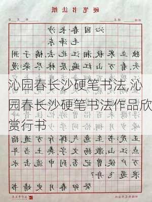 沁园春长沙硬笔书法,沁园春长沙硬笔书法作品欣赏行书