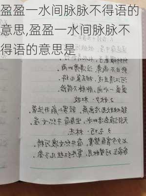 盈盈一水间脉脉不得语的意思,盈盈一水间脉脉不得语的意思是