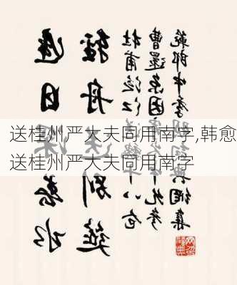 送桂州严大夫同用南字,韩愈送桂州严大夫同用南字