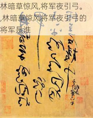 林暗草惊风,将军夜引弓。,林暗草惊风将军夜引弓的将军是谁