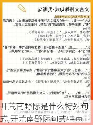 开荒南野际是什么特殊句式,开荒南野际句式特点