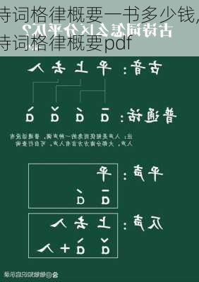 诗词格律概要一书多少钱,诗词格律概要pdf