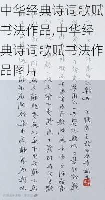 中华经典诗词歌赋书法作品,中华经典诗词歌赋书法作品图片