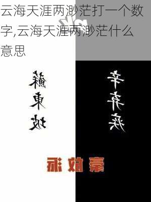 云海天涯两渺茫打一个数字,云海天涯两渺茫什么意思