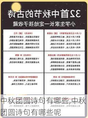 中秋团圆诗句有哪些,中秋团圆诗句有哪些呢